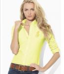 chemises polo ralph lauren pour femmes big pony mode jaune